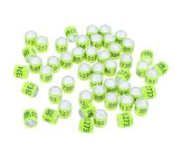 VILLFUL 50pcs Pigeon Leg Bands Numbered Identification Rings for British Pigeons Easy Management Training Durable Aluminium Plastic for Racing and Dove Identification