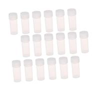 VILLFUL 50pcs Plastic Sample Bottles with Caps Refillable Medicine Containers for Travel Sports Outdoor Use and Lightweight Small Vials