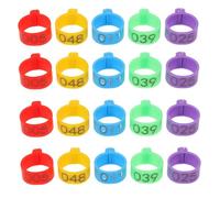 VILLFUL 50pcs Poultry Leg Marking Rings Reusable Decorative Chicken Leg Bands for Easy Identification of Breeds Lightweight and Durable Clip for Chickens Ducks and Pigeons