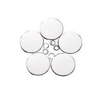 VILLFUL 50pcs Stainless Steel Round Pendant Trays DIY Jewelry Accessories for Necklaces and Bracelets Durable Charm Pendants for Craft Projects Outside and Inside
