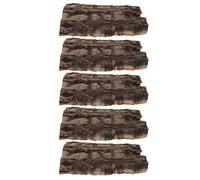 VILLFUL 5pcs Acrylic Cork Bark Terrarium Background Reptile Climbing Mat for Lizards Geckos Turtles Natural Wood Bark Decor for Turtle Cage and Habitat Enhances Security and Promotes