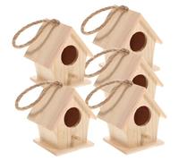 VILLFUL 5pcs Artificial Bird Nest Mini Bird House Ornament Garden Decor Realistic Look for Home Party Decor