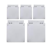 VILLFUL 5Pcs Black Thermostat Cover Flip Down Panel Protector for Central Ac Anti-Tamper Wall Mounted Hvac Switch Guard, Dustproof Button Shield for Industrial Use