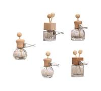 VILLFUL 5pcs Car Aroma Diffuser Bottle with Rotatable Clip Design, Glass Fragrance Ornament for Fresh Air, Easy Install on Air Vent, for Car Use
