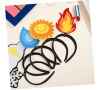 VILLFUL 5pcs Creative Party Hair Accessories Felt Sun Cloud Hairband Snowflake Flame Holiday Hairband Novelty Party Decorations Water Drop Birthday Decorations Water Drop Headband Plastic