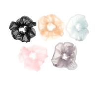 VILLFUL 5pcs Elastic Hair Bands for Women Soft Fabric Hair Ties Stretchy Ponytail Holders for Curly Long Short Fashionable Accessories