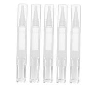 VILLFUL 5pcs Empty Nail Oil Pen Brush 5ml Mini Cuticle Oil Container Portable Refillable Applicator Pen for Nail Nutrition and Makeup Brush Tool for Travel Use