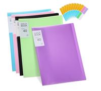 VILLFUL 5pcs Folder Plastic Sleeves Presentation Book Portfolio Folder File Organizer for Documents Certificates Keepsakes