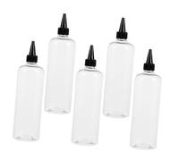 VILLFUL 5pcs Hair Dye Squeeze Bottles with Pointed Nozzle Caps Plastic Applicator Bottles for Hair Color Oil and Liquid Dispensing at Home