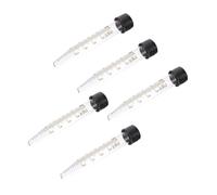 VILLFUL 5pcs Laboratory Centrifuge Tubes with Screw Caps Transparent Glass Test Tubes with Accurate Graduated Scale for Biochemistry and Molecular Biology Sample Storage and Processing
