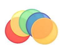 VILLFUL 5pcs Portable Folding Fans Handheld Summer Fans for Weddings Home Decor Durable Stylish Round Design for Performance Everyday Use Red Orange Yellow Green Blue