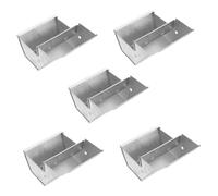 VILLFUL 5pcs Rabbit Cage Accessories Hanging Trough Feeder Rabbit Feeder for Cage Chicken Coop Waterer Chinchilla Food Dispenser Bunny Food Dish Silver Iron