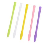 VILLFUL 5pcs Silicone Stirring Sticks for Facial Mask and Body Lotion, Multi-purpose Small Lightweight Silicone Stir Rods, Easy to Apply Thin Layers for Home and Trip Use Random Color