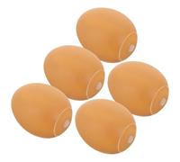 VILLFUL 5pcs Small Dog Vinyl Egg Squeaky for Interactive Indoor Play | Brown Egg Shape, Bite and Squeeze Sound, Puppy Grab-and-catch, Pet Play Indoors