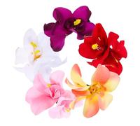 VILLFUL 5pcs Small Flower Hair Clips for Bohemian Orchid Hairpins Non-deformable Styling Accessories for Beach Vacation and Everyday Use