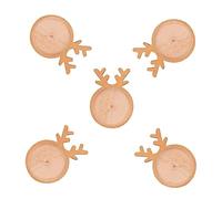 VILLFUL 5pcs Wooden Brooch Bases with Stainless Steel Bezel DIY Brooch Making Supplies Durable Craft Trays Women Clothes Pins