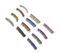 VILLFUL 6 Pairs Glitter Colored Fake Lashes Fiber Eyelashes with Sparkly Shiny Effect for DIY Makeup Halloween Cosplay Costume Parties Lightweight and Flexible Random Color