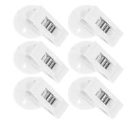 VILLFUL 6 Pcs Heavy Duty Multipurpose Suction Cup Clips with Strong Grip for Car Sunshade Refrigerator Note Holder Ticket Organizer Rubber and Plastic Material for Home and Office Use