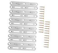 VILLFUL 6 Sets Heavy Duty Bed Rail Brackets with Screws Thickened Flat Bed Rail Fasteners for Secure Furniture Connection Easy Installation Load-Bearing Frame Accessories