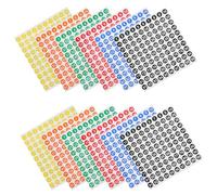 VILLFUL 60 Sheets Stickers Self-Adhesive Round Color Coding Labels with White Font for File Notebook Planner Science Project Organization and Sorting