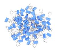 VILLFUL 60pcs Heart Hollow Metal Binder Clips in Macaron Blue Creative Paper Clips for Schoolwork Office Stationery and Paperwork Organization Student-Friendly Adorable Design for Home and