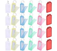 VILLFUL 60pcs Key Tag Key Identifiers Covers Plastic Metal Paper Storage Classification Multi-Function Office and Hotel Use