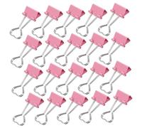 VILLFUL 60pcs Pink Mini Heart-Shaped Metal Binder Clips Hollow Paper Clamps for School Office Travel Portable Compact Paper Organizers Encouraging Responsibility and Order