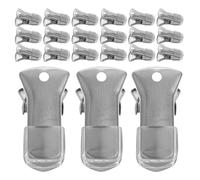 VILLFUL 60pcs Small Metal Clips Non Slip Alligator Crocodile Clips for Conference Name Tags Employee Id Holder Craft Office School Supplies