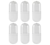 VILLFUL 6pcs 3ml Oval White Plastic Lip Gloss Tubes with Wand for DIY Makeup Lip Balm Containers, Spill Prevention Design, for On-the-go Cosmetic Storage