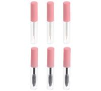 VILLFUL 6Pcs 5Ml Refillable Eyelash Mascara Tubes with Pink Caps, Practical Empty Lash Mascara and Shadow Tip Liner Containers for DIY Makeup Storage