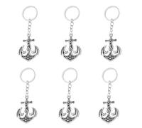 VILLFUL 6Pcs Anchor Key Chain: Metal Nautical Keychain - Creative Anchor Key Charm - Pirate Party Supplies - Handbag Pendant Accessory for Wallet Cellphone