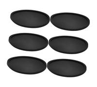 VILLFUL 6pcs Black Silicone Hot Pads Non-slip Round Cup Coasters Heat Resistant Pan Protectors for Tea Cups Bowls Dining Tables Kitchen Use