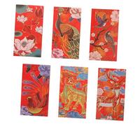 VILLFUL 6pcs Cartoon Animal Red Envelope Festival Money Packet Traditional Pocket