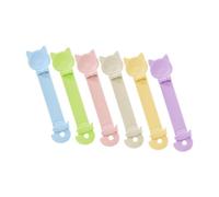 VILLFUL 6pcs Cat Squeeze Spoon Long Handle Wet Treat Dispenser for Cats Ear Shaped Feeding Tool for Lickable Snacks Clean Easy Feeding for Pet Stores and Home Use
