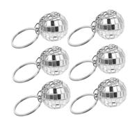 VILLFUL 6Pcs Disco Ball Keychains Reflective Mirror Ornaments for Party Favors Stylish Decorations for Birthdays Weddings and Events