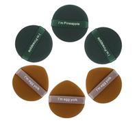 VILLFUL 6pcs Dual-sided Soft Makeup for Wet and Dry Use Comfortable Washable Cosmetic Cushions Loose and Pressed Powder Applicators for Face and Body