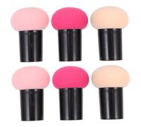 VILLFUL 6pcs Dual-use Mushroom Head Makeup Sponge Set for Foundation Blush Face Applicators Microfibre Material for Dry and Wet Application