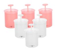 VILLFUL 6pcs Facial Cleanser Foam Maker Cups for Home Use Manual Foaming Maker for Face Wash Lotion Shampoo Suitable for All Skin Types Easy Pull Up Operation White and Pink