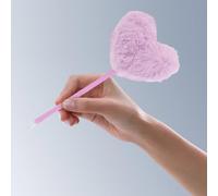 VILLFUL 6pcs Heart-shaped Fluffy Ballpoint Pens Kawaii Writing Pens for School Office Lightweight Portable Novelty Stationery for Valentine S Day Party Favors and Stocking Stuffers