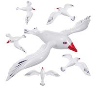 VILLFUL 6pcs Inflatable Seagull Pool Eye Catching Outdoor Game Decorations for Beach Parties Water Activities Lightweight Easy to Store