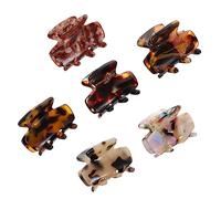 VILLFUL 6pcs Leopard Tortoise Shell Hair Claw Clips Stylish Acetic Acid Barrettes for Women Non Slip Small Hair Clips Versatile Accessories for Parties and Everyday Use