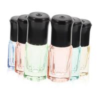 VILLFUL 6Pcs Octagonal Bottles with Smooth Steel Beads Essential Oil Holders for Travel Perfume Cosmetic Storage
