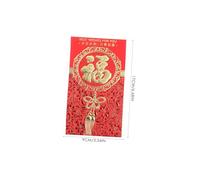 VILLFUL 6pcs Red Envelopes Chinese Year Money Bags with Fu Embossed Patterns Year Pack for Wedding Supplies and Spring Festival Celebration