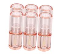 VILLFUL 6pcs Round Clear Lip Gloss Tubes with Precision Applicator Wand Refillable DIY Makeup Containers Portable Mini Lipstick Bottles for Women