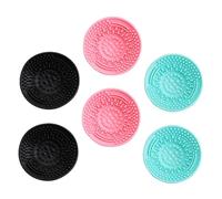 VILLFUL 6pcs Silicone Makeup Brush Cleaner Mats Set with Supple and Comfortable Texture for Quick Cleaning of Sponges and Makeup Tools, Beauty Tool Cleaning Cups