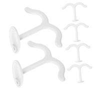 VILLFUL 6pcs Zinc Alloy Double Ceiling Hooks White European Minimalist Heavy Duty Coat Towel Hat Hangers for Kitchen Bedroom Entryway Space Saving Wall Mount