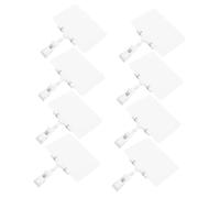VILLFUL 8 Set Rotating Merchandise Sign Clips with Erasable PVC Whiteboard Swivel Retail Display Holders for Supermarkets Shops and Exhibitions