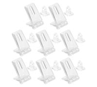 VILLFUL 8 Sets Transparent Acrylic Hasp Latch Locks Hinged Snap Fasteners for Cabinets Boxes Secure Locking Mechanism Easy DIY Installation for Home and Office Organization