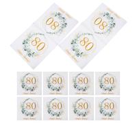 VILLFUL 80pcs Eucalyptus Leaf Paper Napkins Tropical Design Birthday Party Table Decorations Highly Absorbent Disposable Paper Napkins for Cocktail Dinner Gatherings