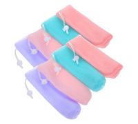 VILLFUL 8pcs Bar Soap Pouch with Thickened Foaming Net for Easy Face Hand Body Cleansing Portable Soap Storage Bags in Pastel Colors for Shower Bath Use